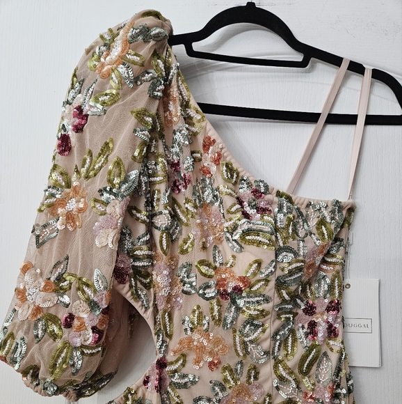 Mac Duggal One Shoulder Floral Embellished Gown SZ 8 NWT - Picture 4 of 15